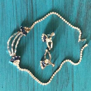 Vintage jewelry necklace and earrings